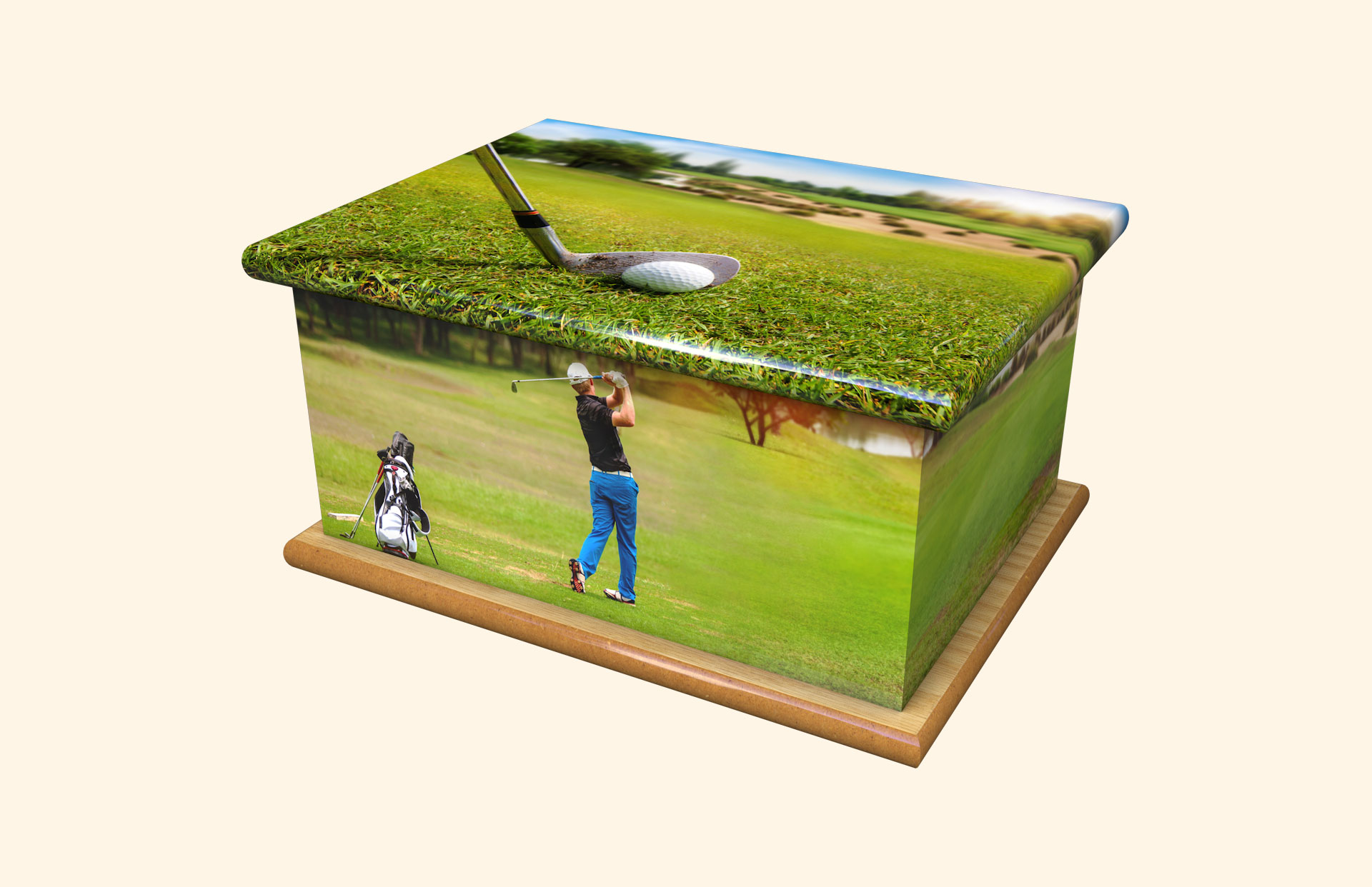 Hole in One adult ashes casket
